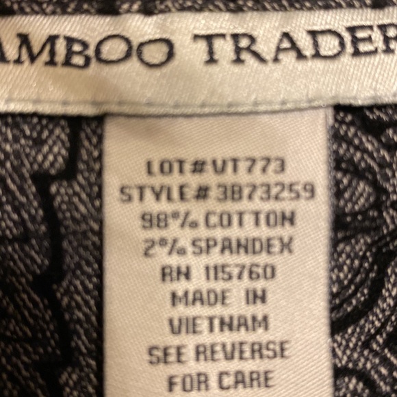 Bamboo Traders black straight legs pants-size 8 - Picture 8 of 8
